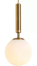 Axyaa Milky White Glass LED Pendant Light Copper Nordic Hanging Lamp