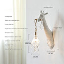 Axyaa Modern Giraffe Head Crystal Wall Lamp for Bedroom Decor