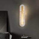 Axyaa Marble Copper Wall Lamp: Luxury Art for Hotel Bedroom, LED Indoor Lighting