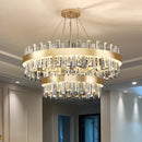 Axyaa Crystal Chandelier Dining Room Ceiling Light Luxury Pendant Lamp
