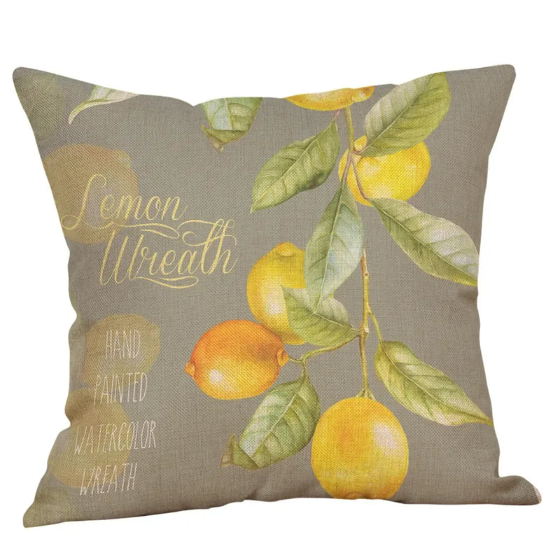 Axyaa Butterfly Linen Pillow Cover, 45X45CM
