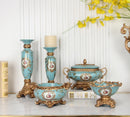 Axyaa European Resin Vase & Fruit Tray Set: Luxury Living Room Decor & Tea Table Ornament