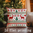 Axyaa Christmas Deer & Santa Pillow Covers for Sofa Bedroom Car