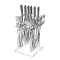 Axyaa Stainless Steel Tableware Set: Steak Knife, Fork, Dessert Spoon - 24pcs