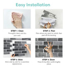 Axyaa Faux Brick Wall Panel Kitchen Bathroom Tile Sticker - Peel and Stick 3D Wall Cover