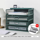 Axyaa Desk Organizer with Drawer and Screen Tray, Multi-functional File Rack