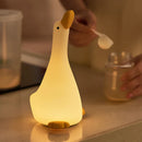 Axyaa Duck Patting Silicone Night Light: Rechargeable LED, Cute Children's Lamp, Home Decor