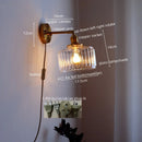 Axyaa Nordic Copper Glass Wall Sconce LED Light for Living Room and Bathroom