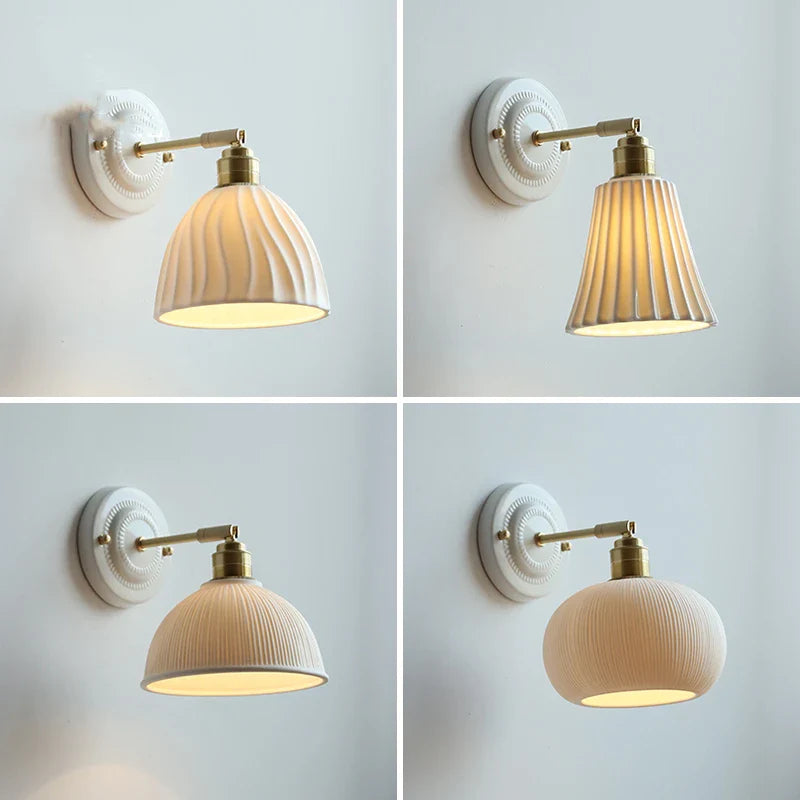 Axyaa Ceramic Wall Lamp LED Bathroom Mirror Stair Light Nordic Wandlamp