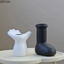 Axyaa Handcrafted Ceramic Vase Hydroponic Flower Arrangement Dried Flower Vase