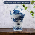 Axyaa Dragon Pattern Ceramic Vase - Jingdezhen Imitation Official Kiln Crackle Glaze