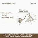 Nordic Glass Lampshade Wall Lamp Axyaa for Bedroom Living Room Study Hotel Decor