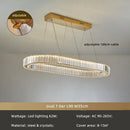 Axyaa Dimmable Crystal Chandelier: Modern LED Pendant Light for Stairs, Luminaria Fixtures