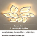 Axyaa Creative Leaves LED Ceiling Lamp for Modern Living Room Decor