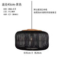 Axyaa Rattan Pendant Lamp: New Retro Handmade Chandelier for Living Room, Bedroom, and Restaurant