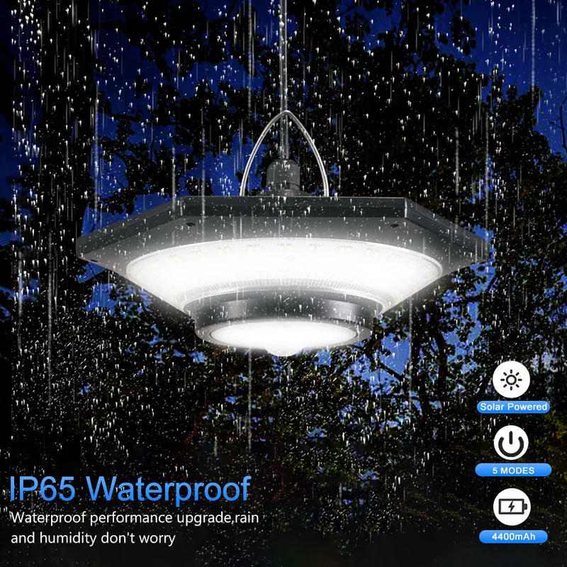 Axyaa Solar Motion Sensor Pendant Light - Indoor/Outdoor Dimmable Shed Lamp