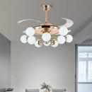 Axyaa Luxury Branch Fan Lamp With Remote Control, Modern LED for Home Living Room Lighting