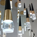 Axyaa Black Gold LED Pendant Light for Modern Kitchen Island