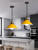 Axyaa Industrial Style Horn Pendant Light - Retro, Multi-Coloured Lamp Shades for Home & Commercial Decor