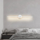 Adjustable Linear LED Wall Lamp for Bedside Foyer in Black/White by Axyaa