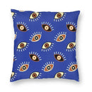 Evil Eye Black Art Cushion Cover Mystery Spirit Pillowcase by Axyaa