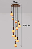 Axyaa Crystal Chandelier Pendant Light for Modern Home Decoration and Stair Lighting