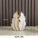 Axyaa Nordic Gold Ceramic Vases: Luxury Decor for Living Room, Porch, TV Cabinet.