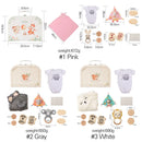 Axya Newborn Milestone Set: Towel, Rattle, Props, Gift