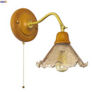 Axyaa Vintage Copper Wall Lights with Cracked Glass - LED Fixture for Bedroom, Bathroom & Living Room