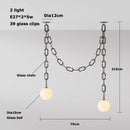 Axyaa Glass Bubble LED Pendant Light: Retro Wabi Sabi Style Necklace Lamp