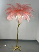 Axyaa Modern Ostrich Feather LED Floor Lamp for Bedroom Living Room Villa Lighting