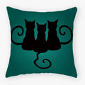 Axyaa Black Cat Pillowcase 45*45 Sofa Car Home Decor Cushion Cover
