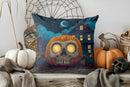 Axyaa Halloween House and Trees Pillow Cover for Sofa, Bedroom, Car