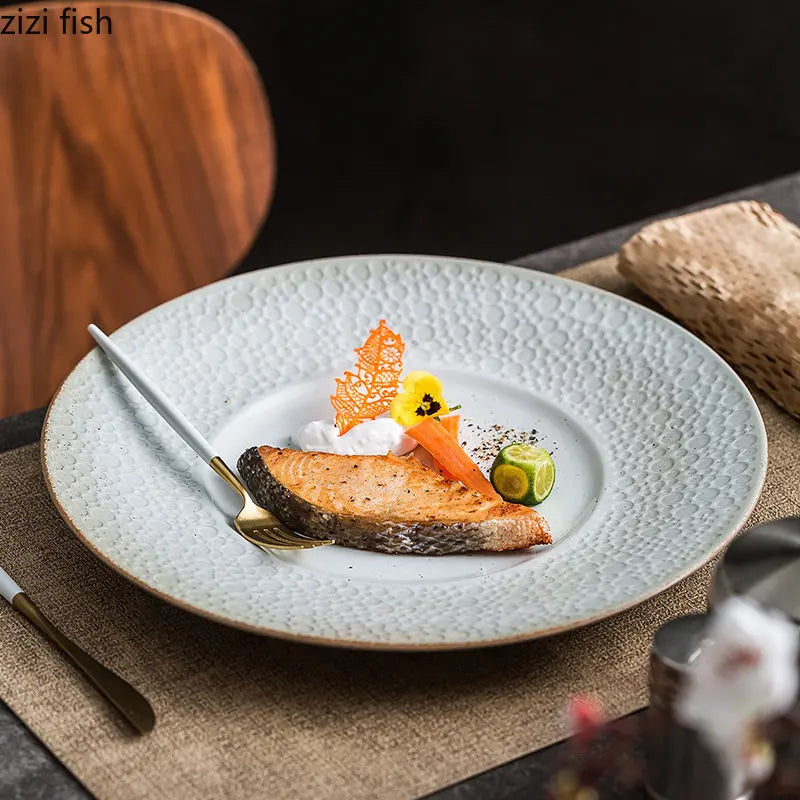 Axya Stone Grain Dinner Plate Set of 6