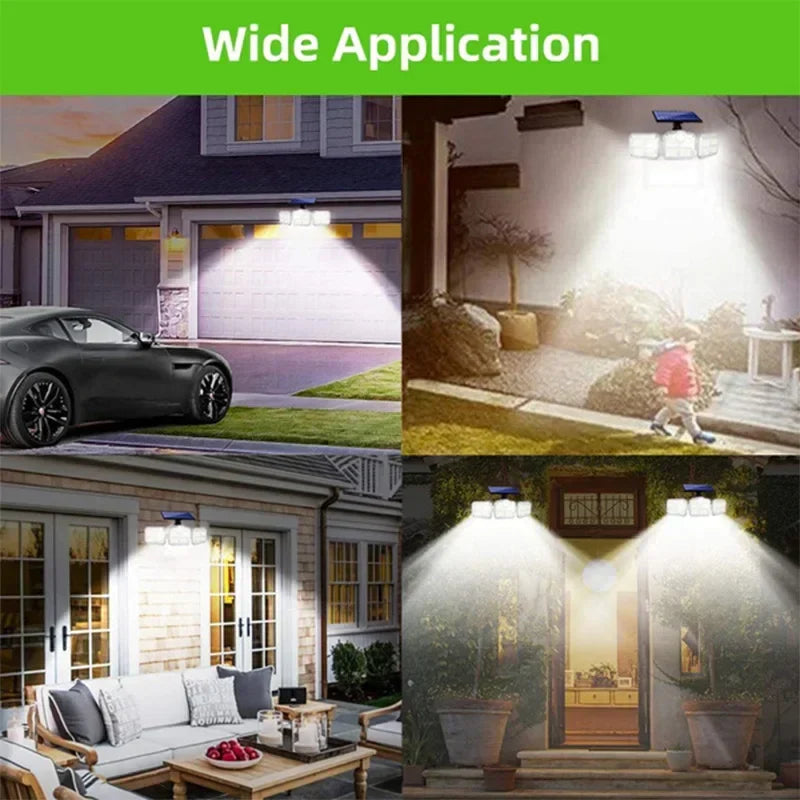 Axyaa Solar Motion Sensor Wall Light - Adjustable Head, Waterproof IP65