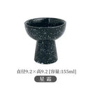 Axyaa Tall Feet Snack Bowl - Retro Ceramic Dessert Plate for Restaurant Tableware