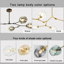 Axyaa Modern Glass Bubble Chandelier for Living Room Dining Island Lighting