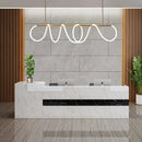 Axyaa Modern Linear LED Chandelier for Living Room and Dining Area