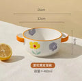 Axyaa 4.7-inch Ceramic Double Ear Steamed Egg Bowl