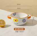 Axyaa 4.7-inch Ceramic Double Ear Steamed Egg Bowl