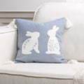 Easter Bunny Embroidered Pillow Cover Axyaa - 45X45 Cotton Linen Throw Pillowcase
