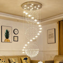 Axyaa Crystal Loft Chandelier: Elegant Hanging Ceiling Lighting for Staircase and Room Decor