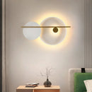 Axyaa Black Metal Moon Wall Lamp for Living Room Decor & LED Lighting