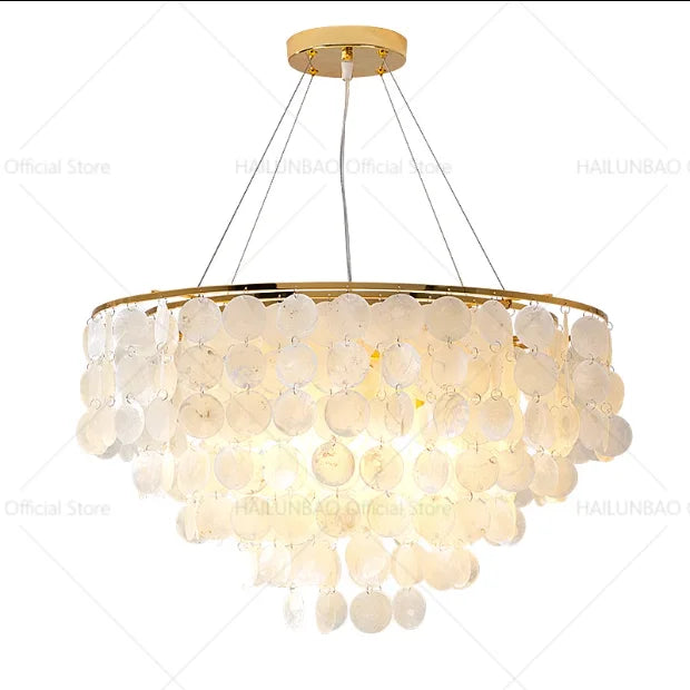 Axyaa Nordic Shell Chandelier: Modern, Creative, and Luxurious Lighting Lamps