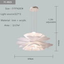 Axyaa Petals LED Ceiling Lamp: Modern, Warm Indoor Lighting Chandelier for Bedroom, Study, Cloakroom