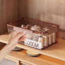 Axyaa Tea Set Organizer with Dustproof Cover - Large Capacity Storage Box