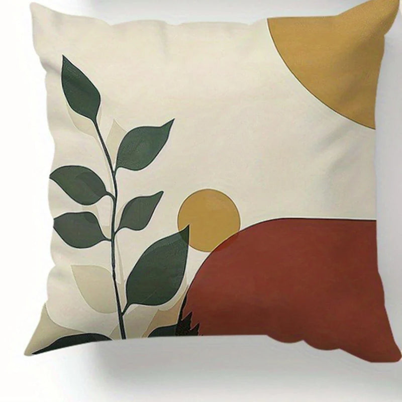 Axyaa Minimalist Geometric Round Printed Pillowcase - Bohemian Home Decor