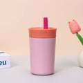 Axyaa Stainless Steel Vacuum Insulated Thermos Cup with Straw, 12oz