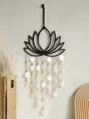 Axyaa Lotus Moon Hand-woven Wall Hanging with Acrylic Sequins
