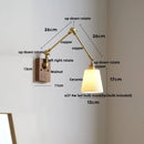 Axyaa Walnut Wood LED Wall Lamp Sconce Rotate Bedside Light